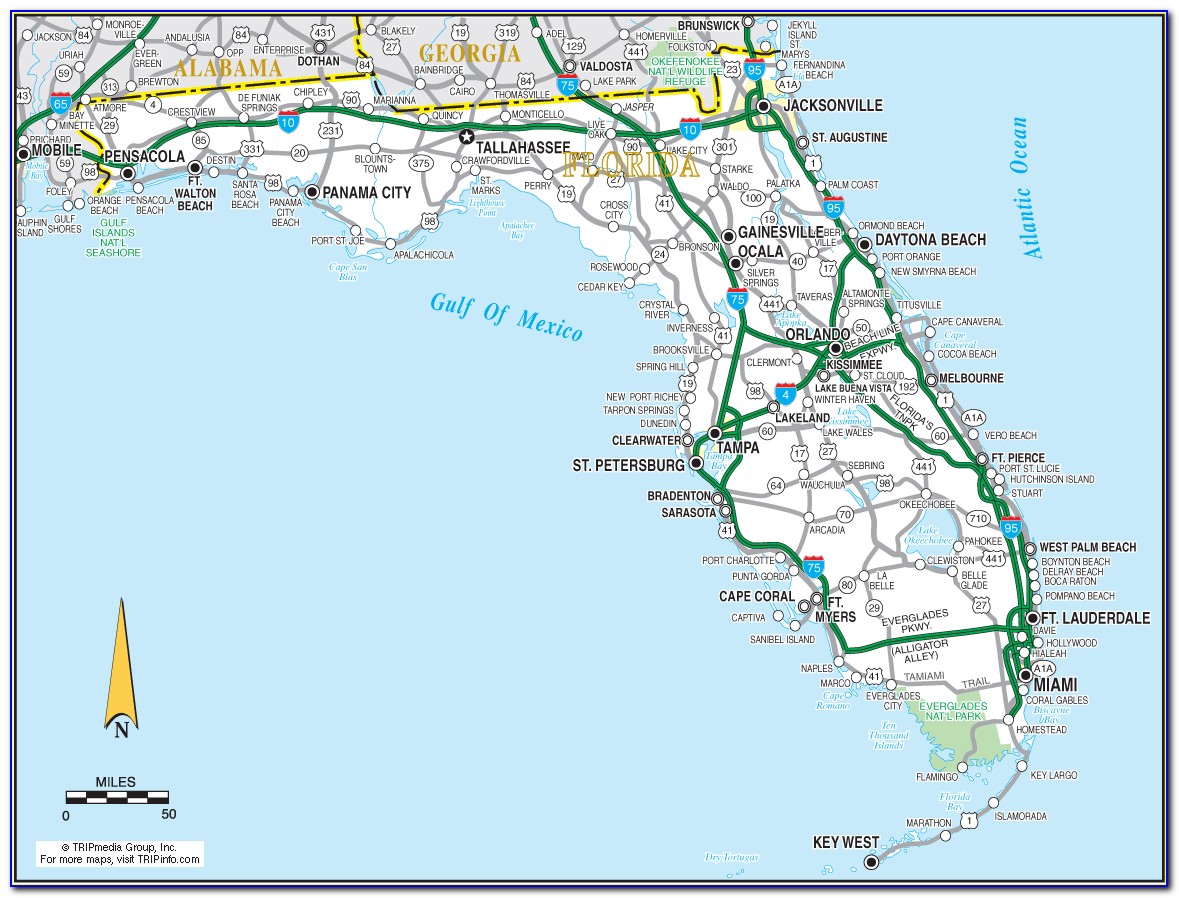 Free Travel Map Of Florida