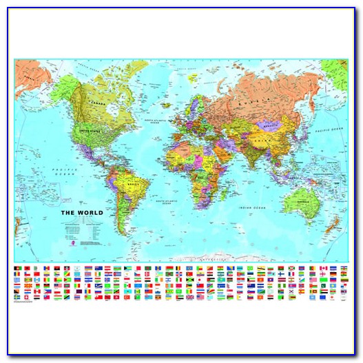 Giant World Map Laminated