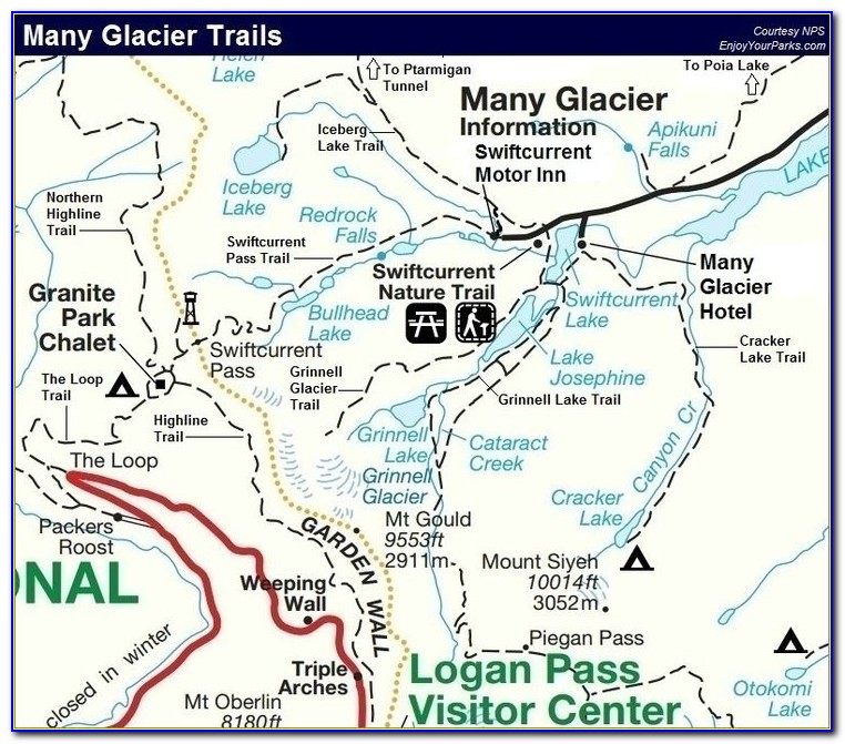 Glacier National Park Gps Trail Maps
