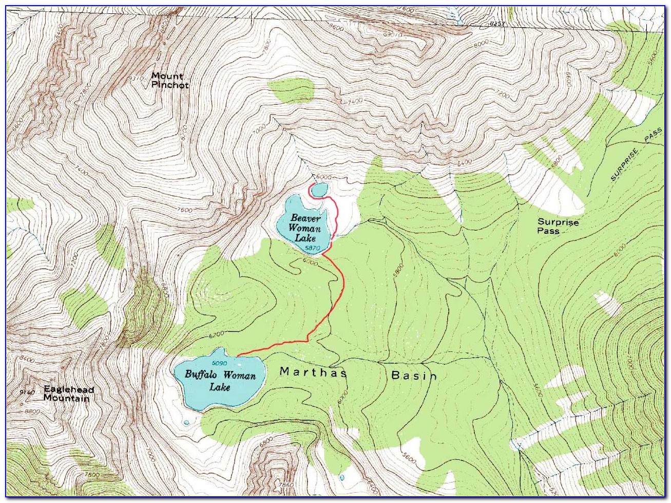 Glacier National Park Topo Map