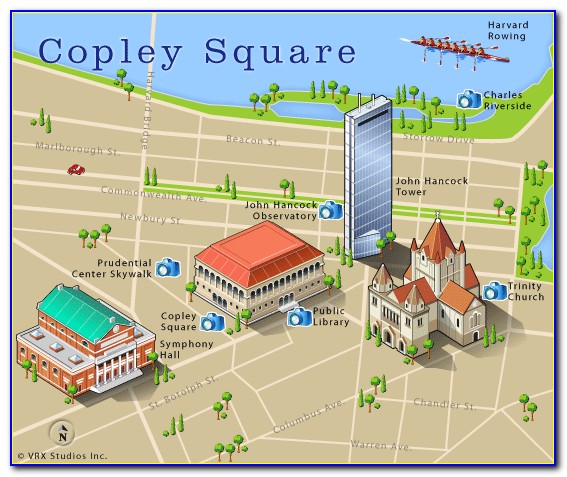 Google Maps Copley Square Boston
