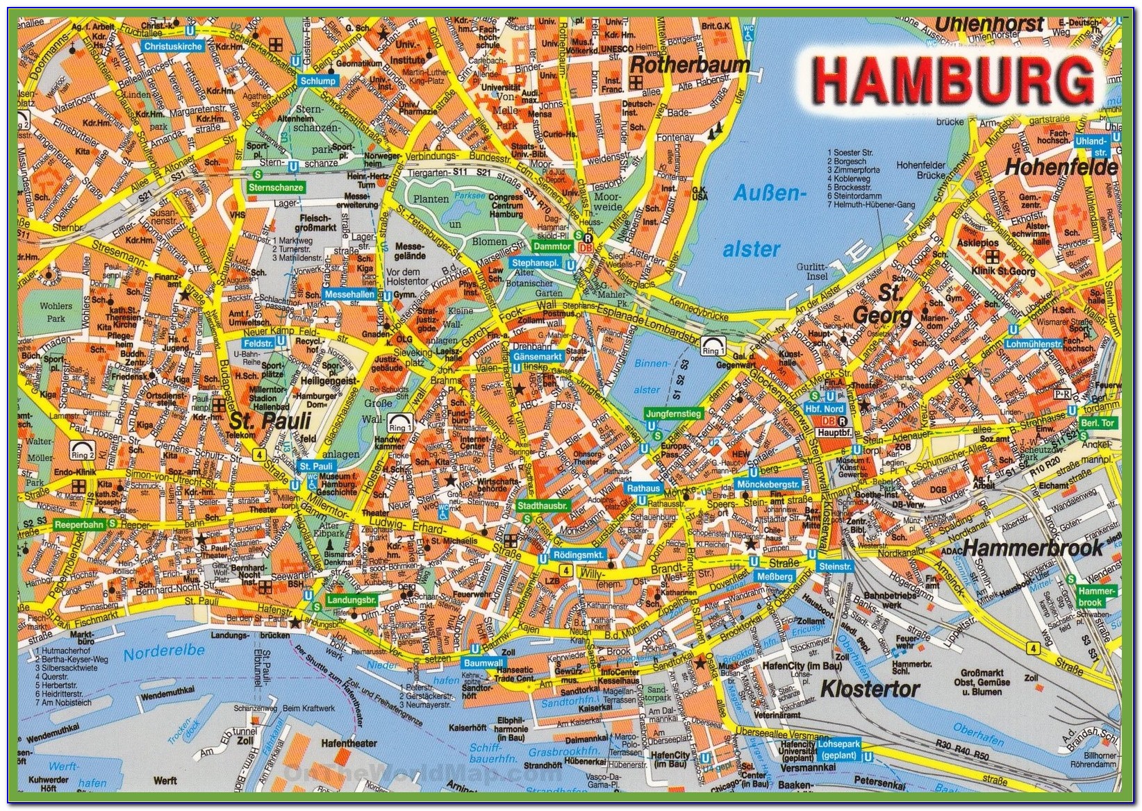 Hamburg City Center Map