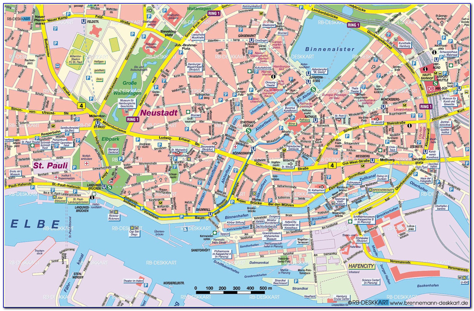 Hamburg City Centre Map Pdf