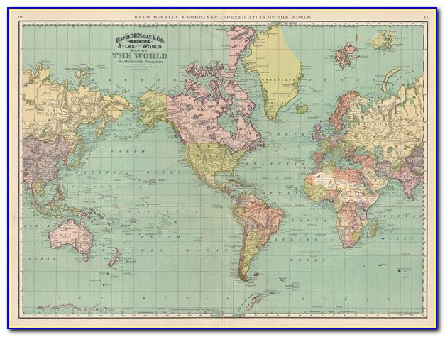 High Res Vintage World Map