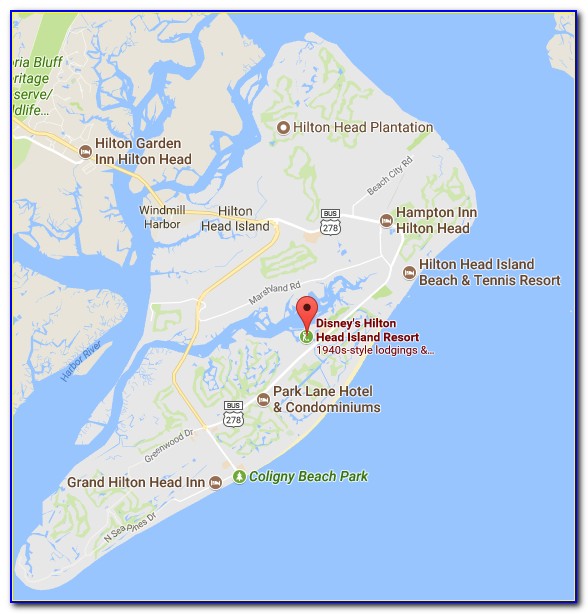 Hilton Head Island Map Of Hotels