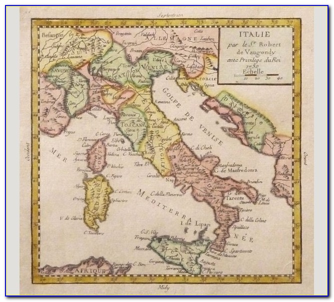 Historical Map Of Rome Italy