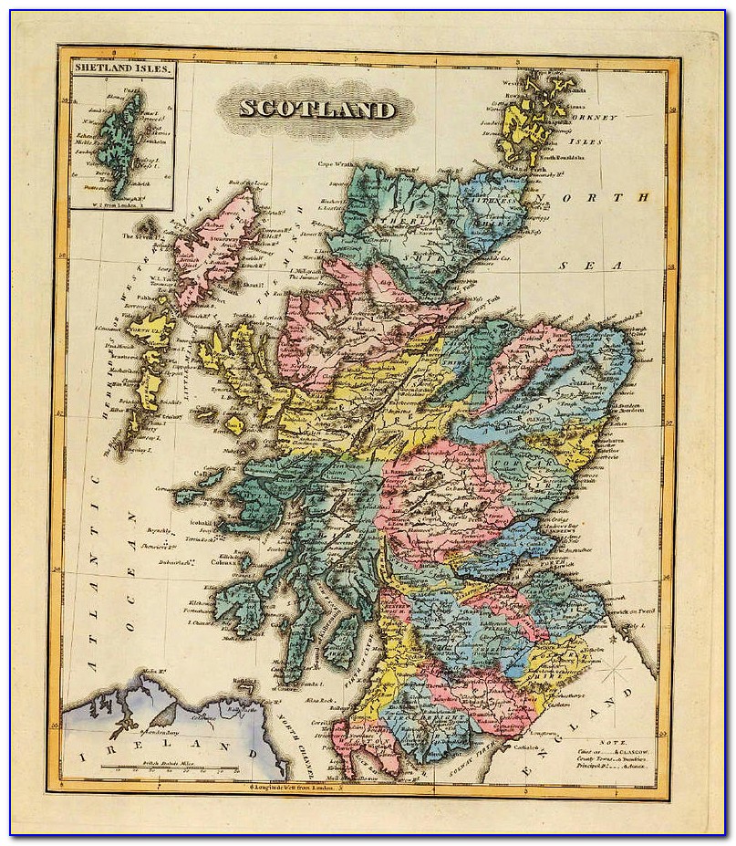 Historical Map Of Scotland Bullock