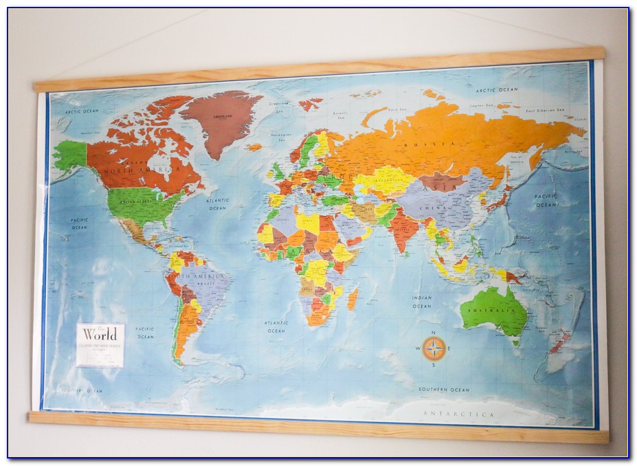 Home Magnetics World Map How To Hang