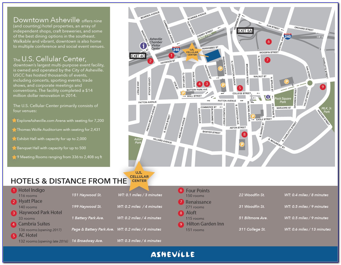Hotels Downtown Asheville Map