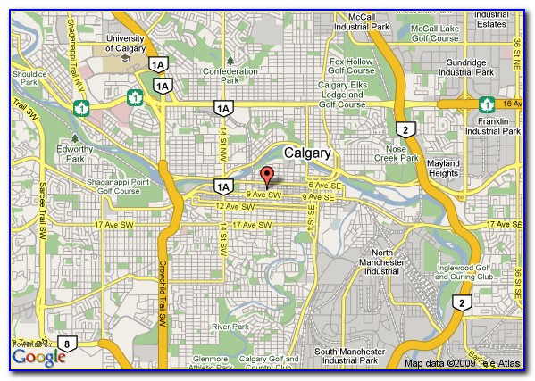Hotels Downtown Calgary Map