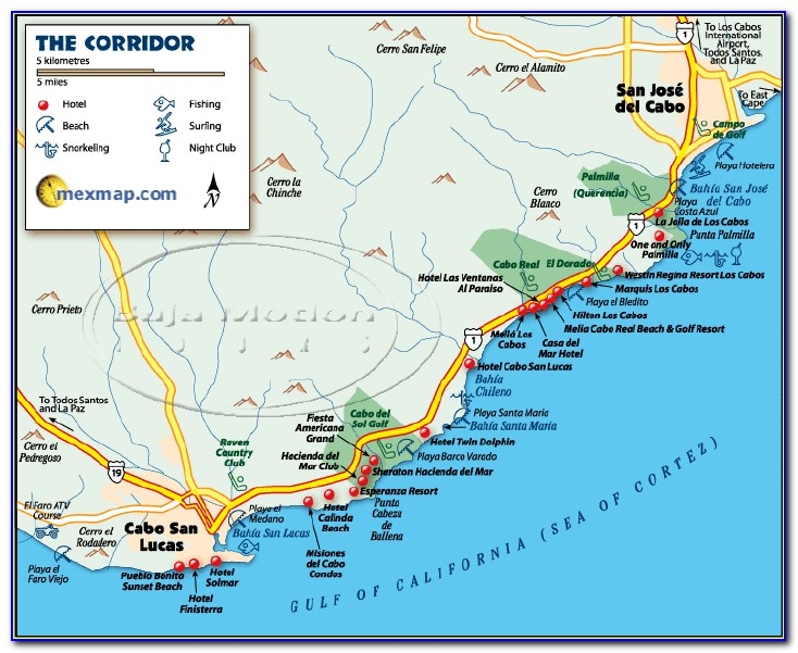 Hotels In Cabo San Lucas Map