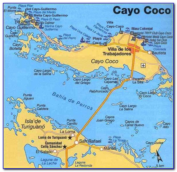 Hotels In Cayo Coco Cuba Map