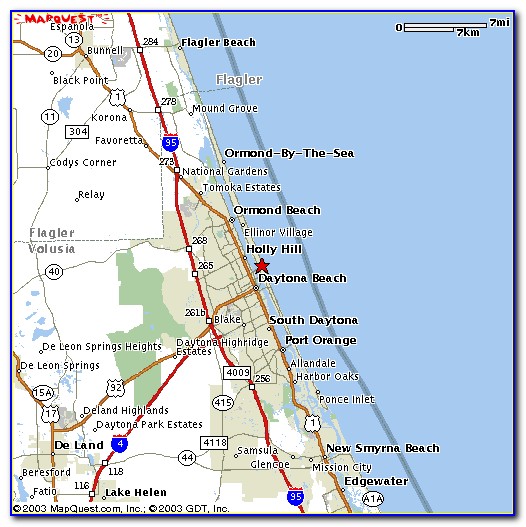 Hotels In Daytona Beach Shores Map