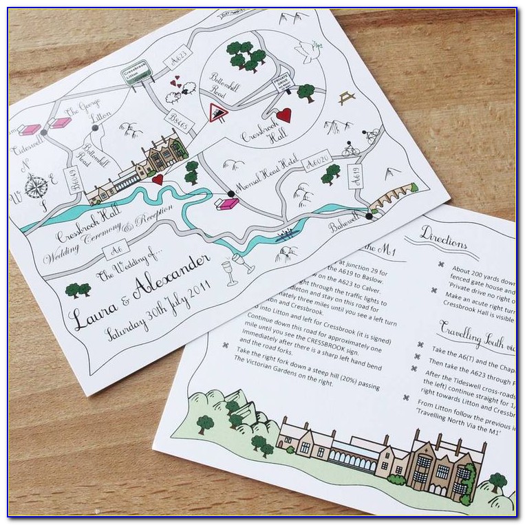 How To Make Map Cards For Wedding Invitations