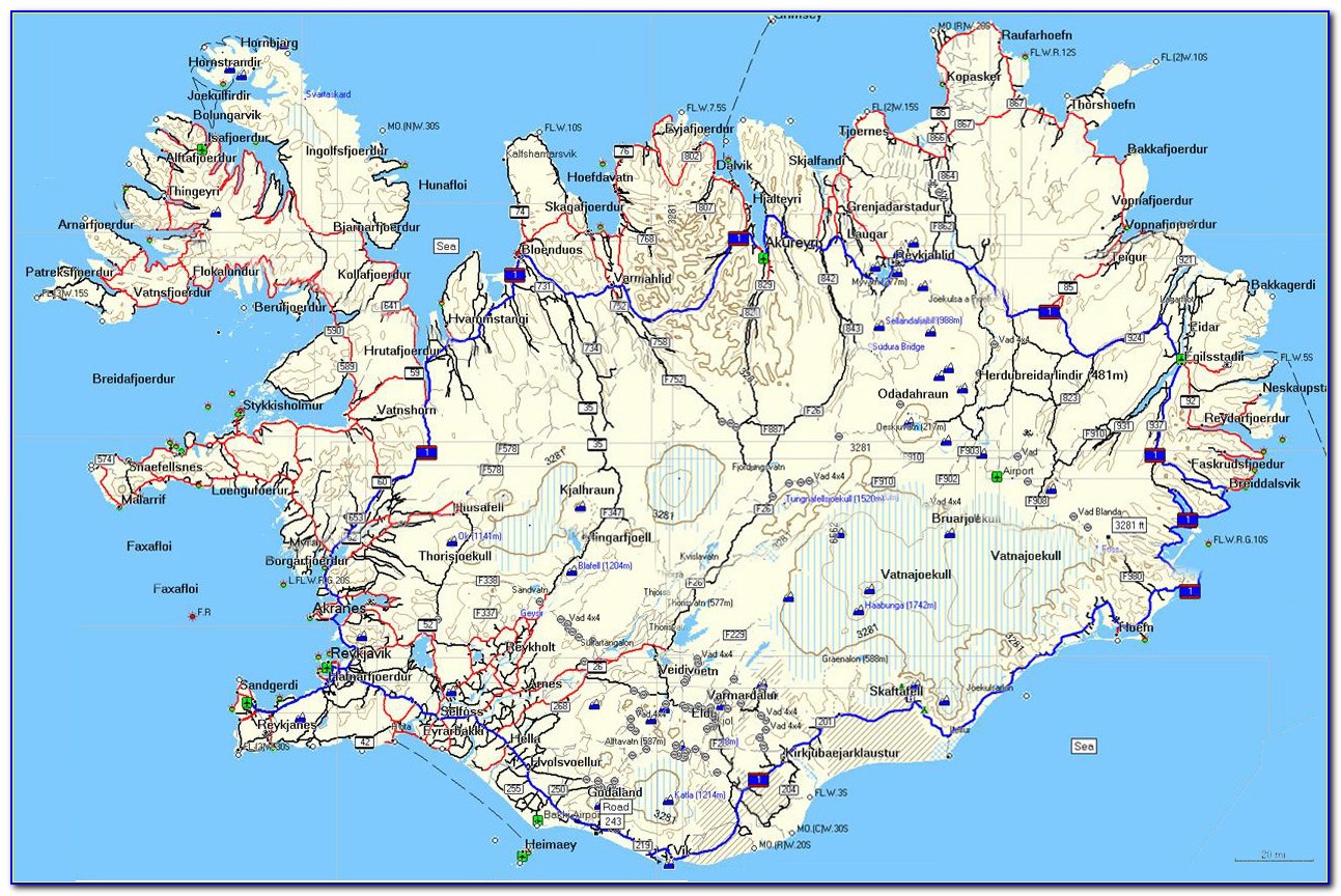 Iceland Road Maps Free