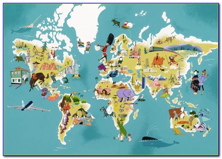 Illustrated World Map Pdf