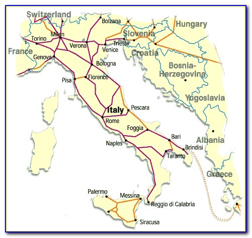 Italy Rail Map Timetable