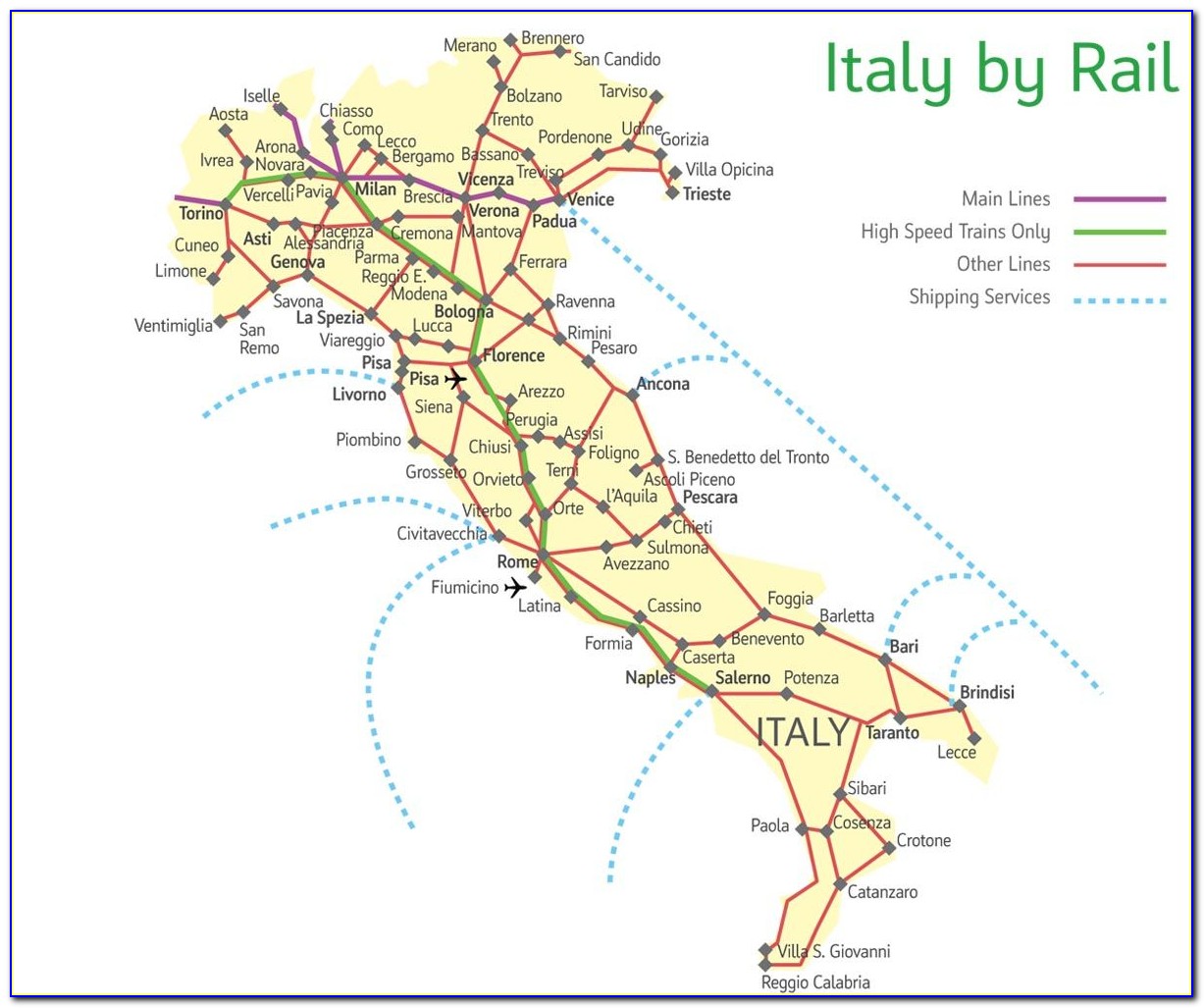 Italy Railroad Map