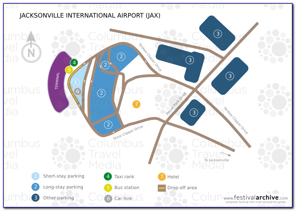 Jax Airport Parking Map