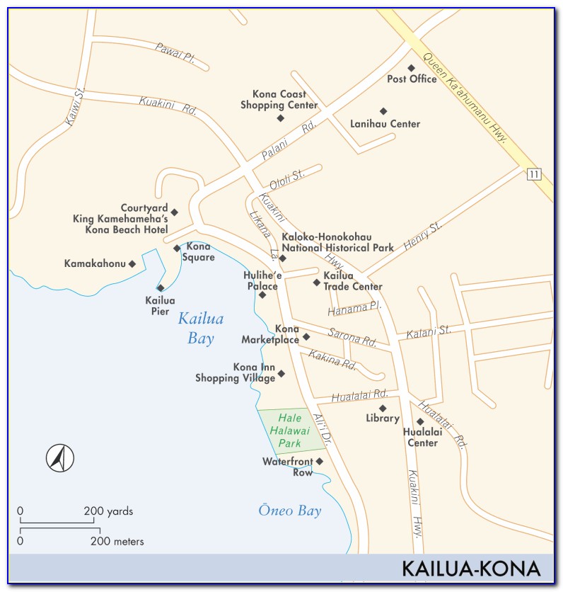Kailua Kona Hotel Map