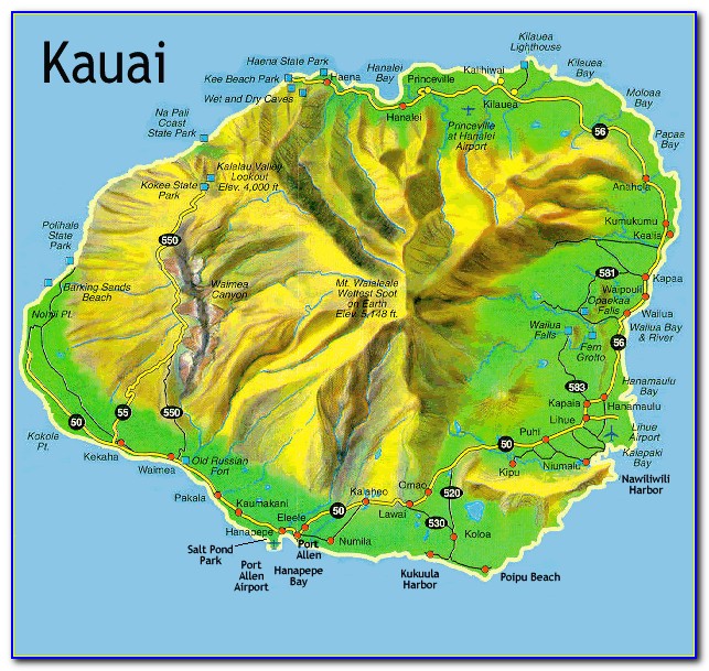 Kauai Hiking Trail Maps