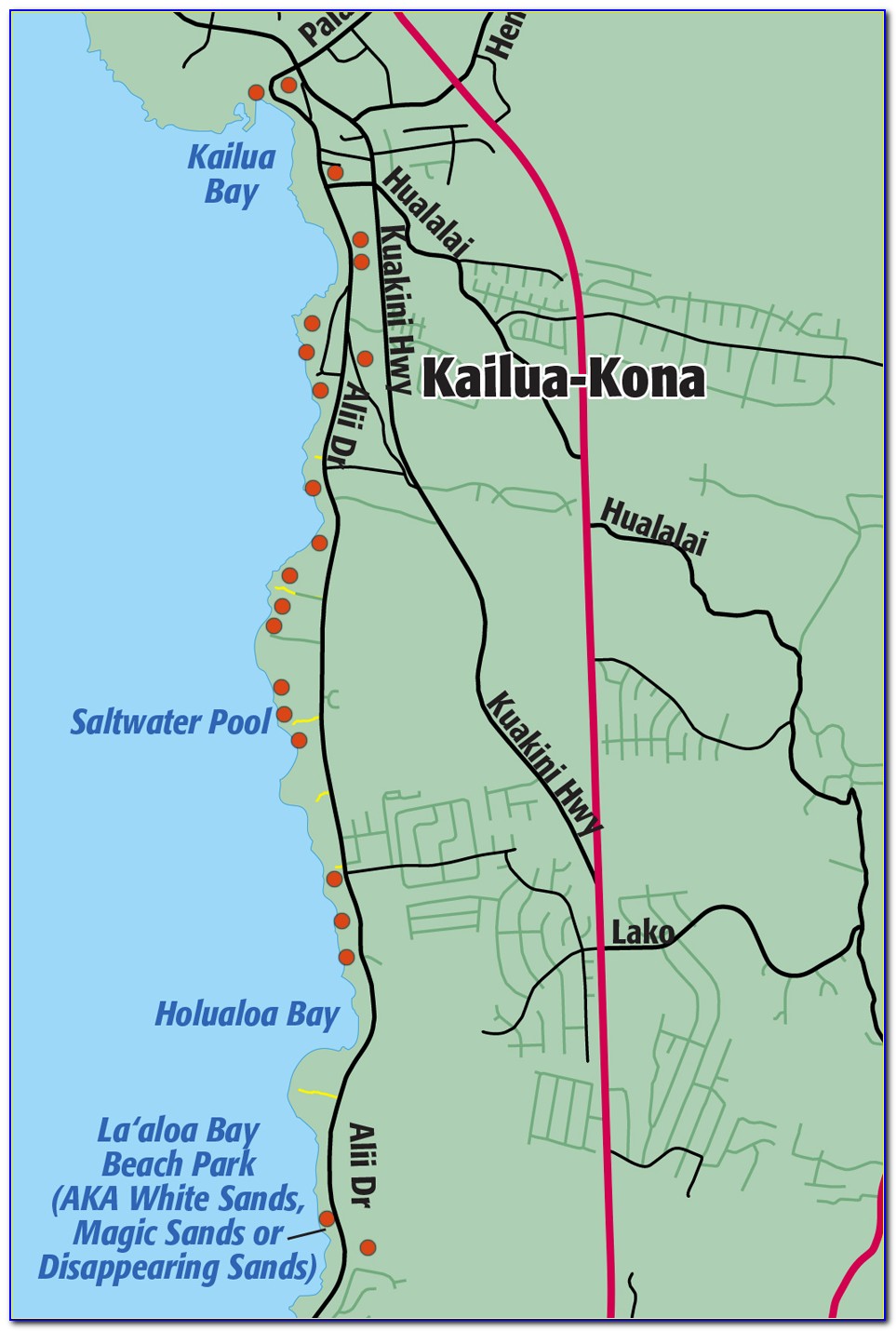Kona Coast Resort Hawaii Map