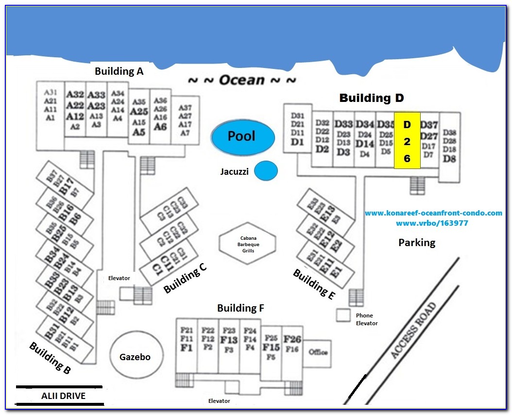 Kona Coast Resort Property Map