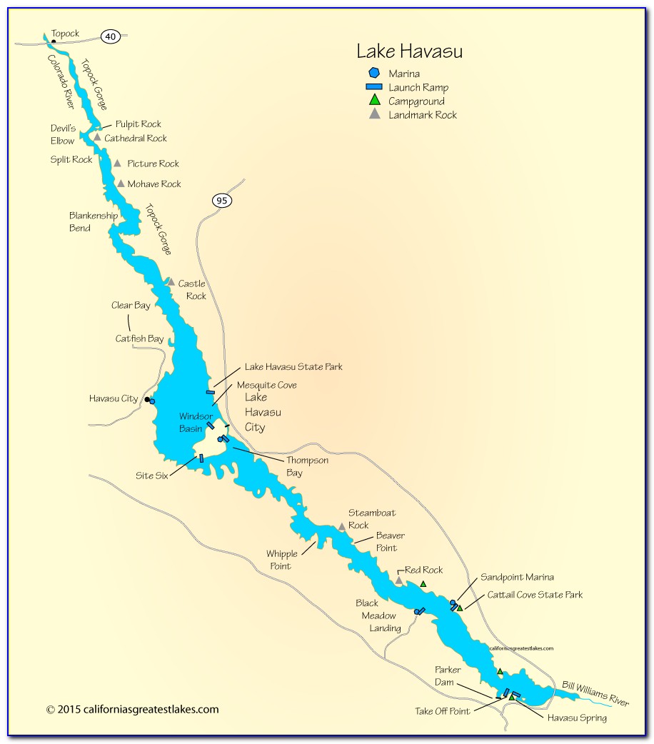 Lake Havasu Fishing Map