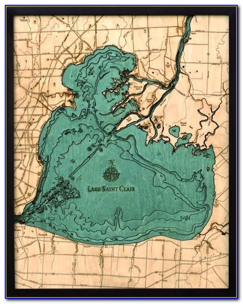 Lake Huron Depth Contour Map