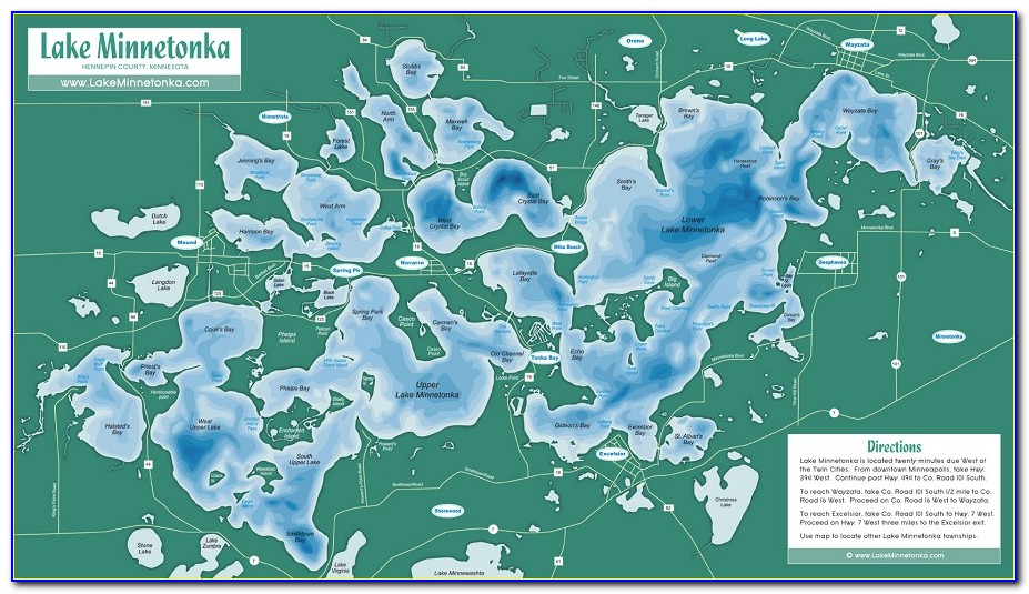 Lake Minnetonka Map Print