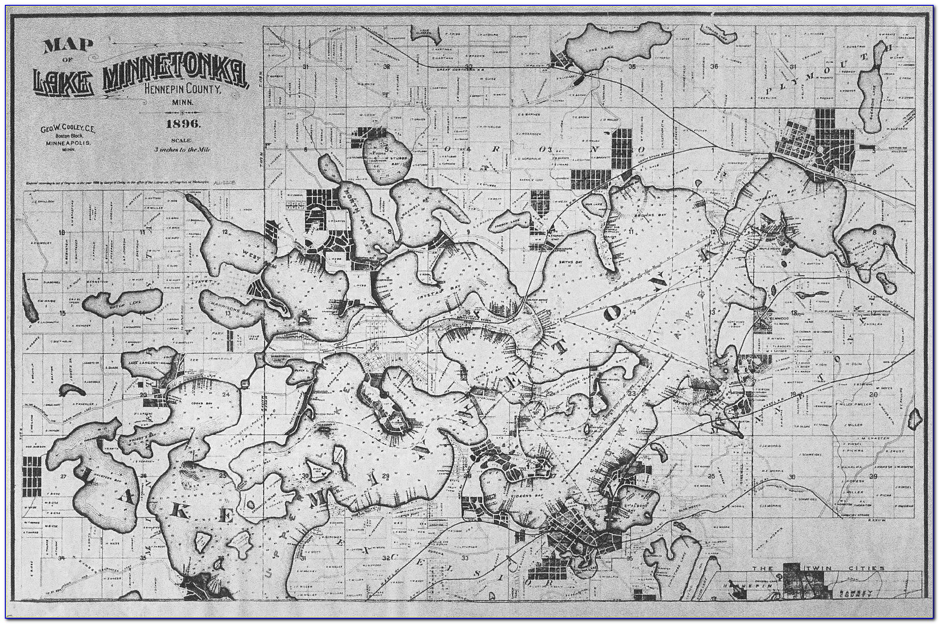 Lake Minnetonka Printable Map