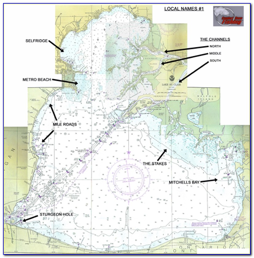 Lake St Clair Fishing Hot Spots Map