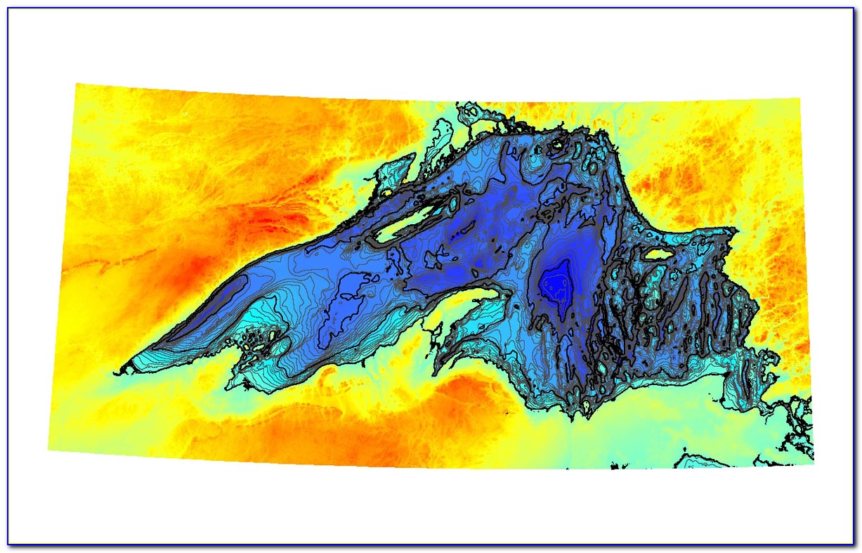 Lake Superior Topographic Map