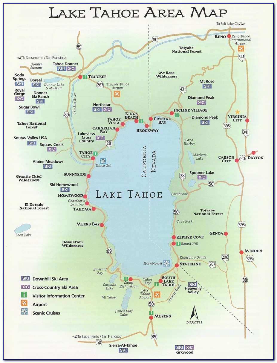 Lake Tahoe Hotels Map