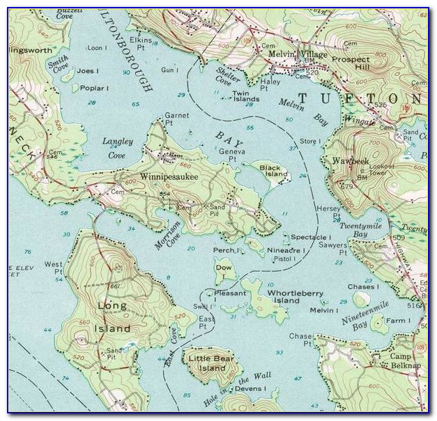 Lake Winnipesaukee Topographic Maps