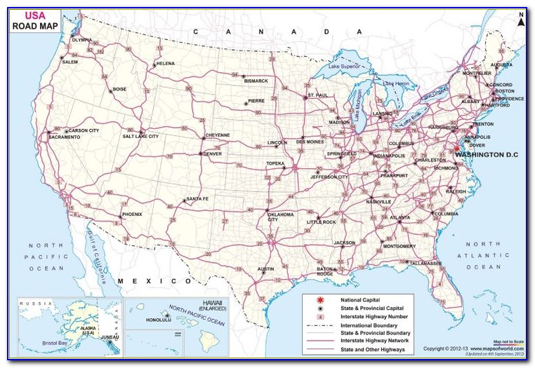 Large Us Road Map