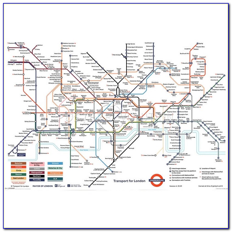London Tube Map Art Print