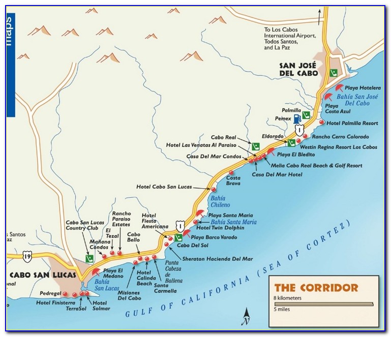 Los Cabos Hotel Zone Map