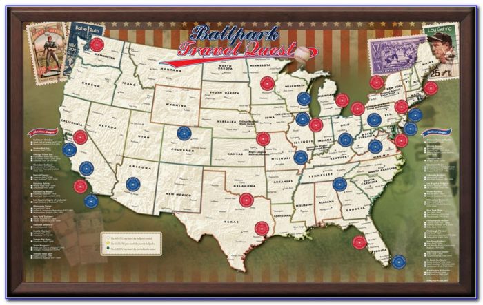 Major League Baseball Ballparks Map