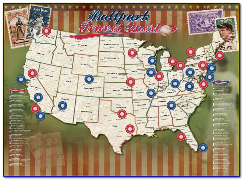 Major League Baseball Parks Map