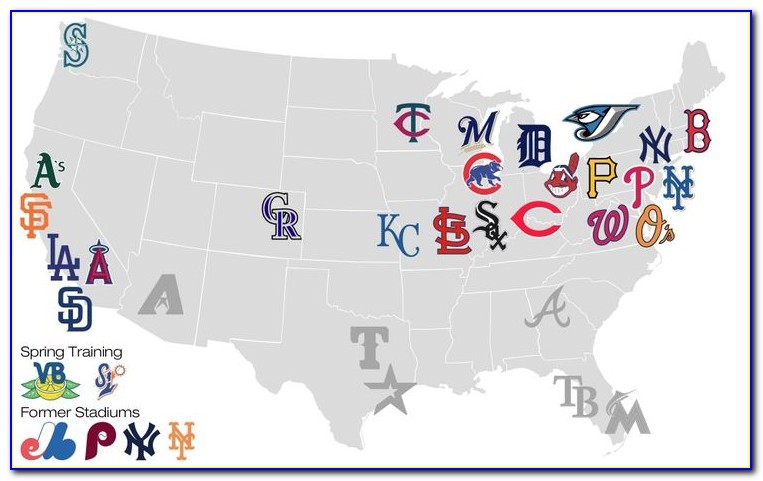 Major League Baseball Stadiums Map