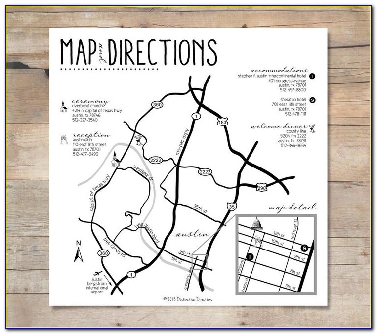 Map Cards For Wedding Invitations