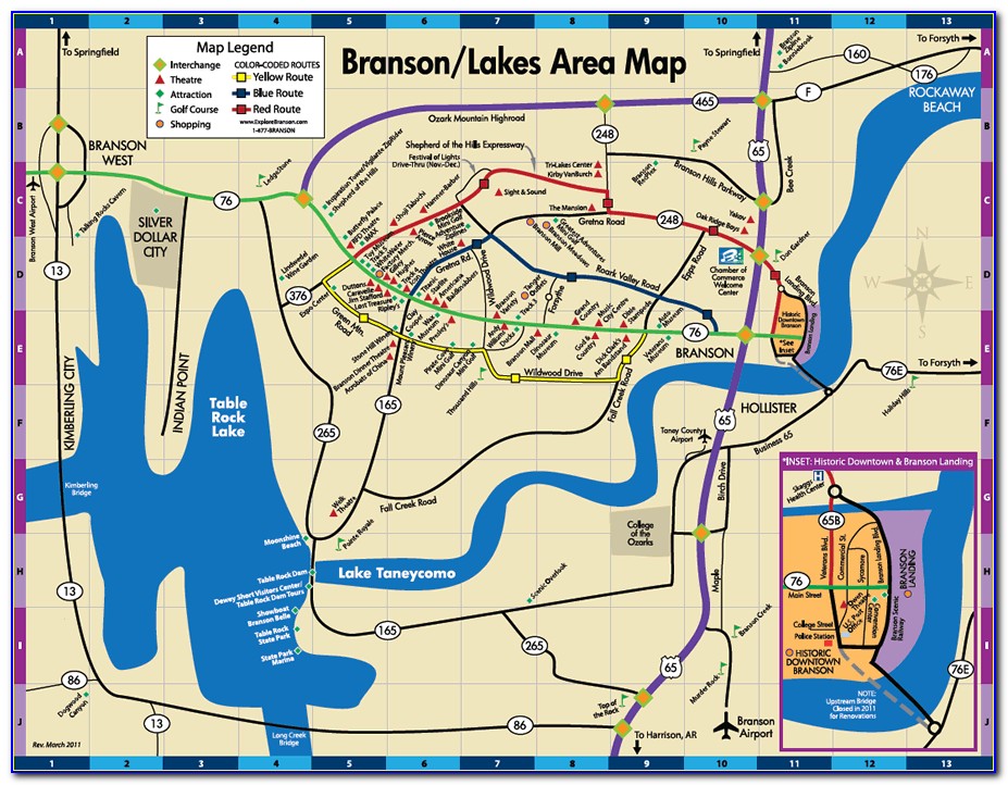 Map Of All Hotels In Branson Mo