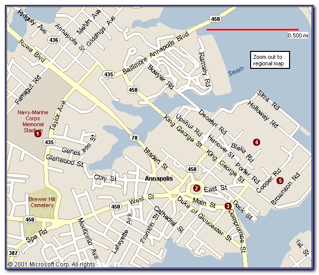 Map Of Annapolis Md Hotels