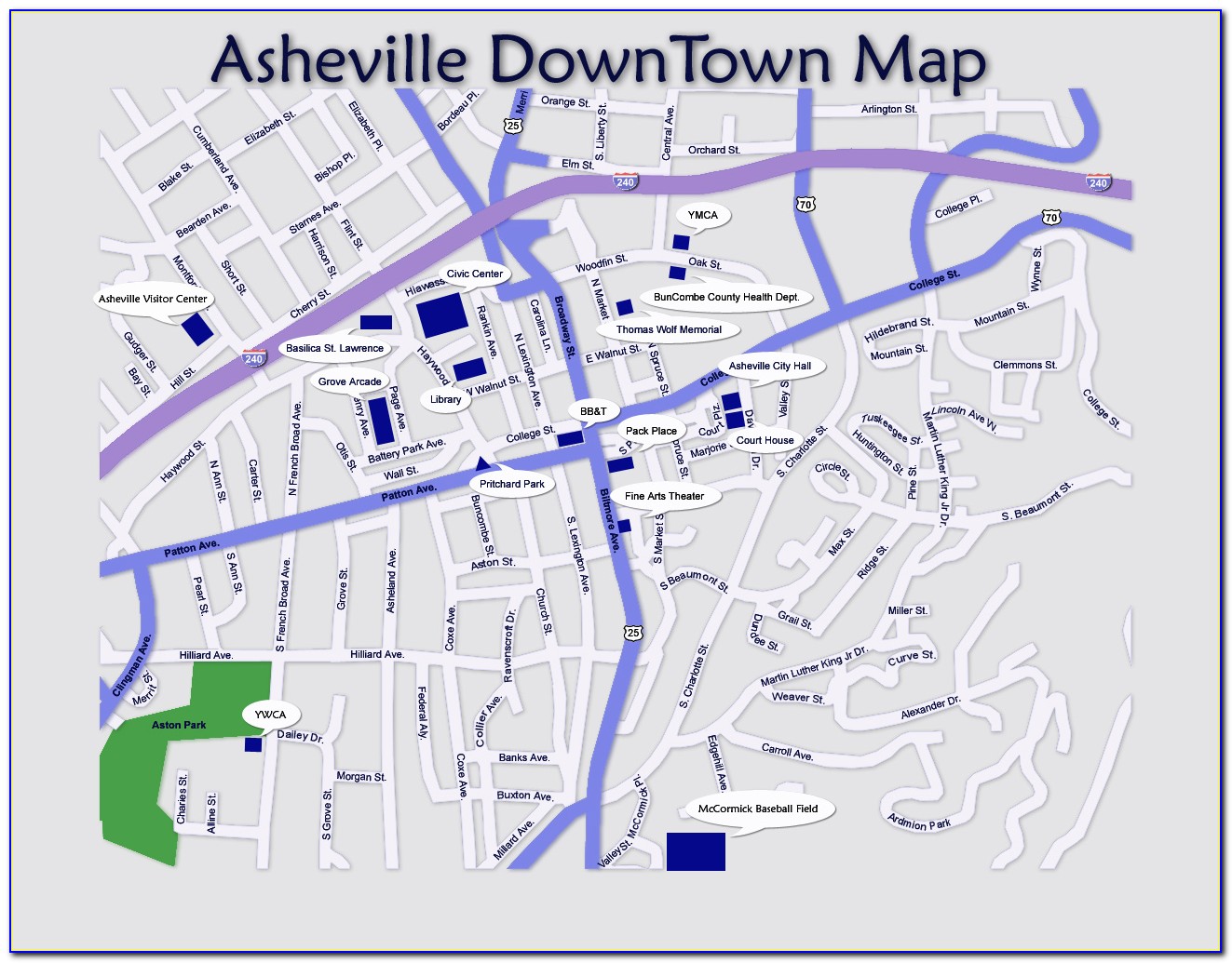 Map Of Asheville Nc Hotels