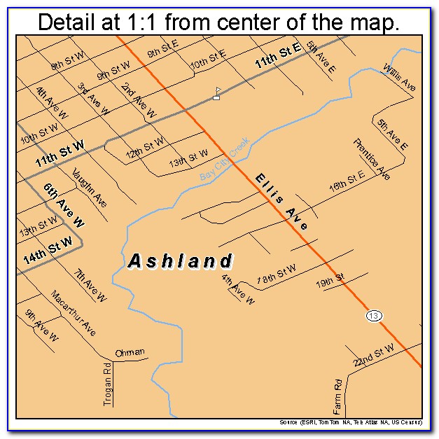 Map Of Ashland Wi