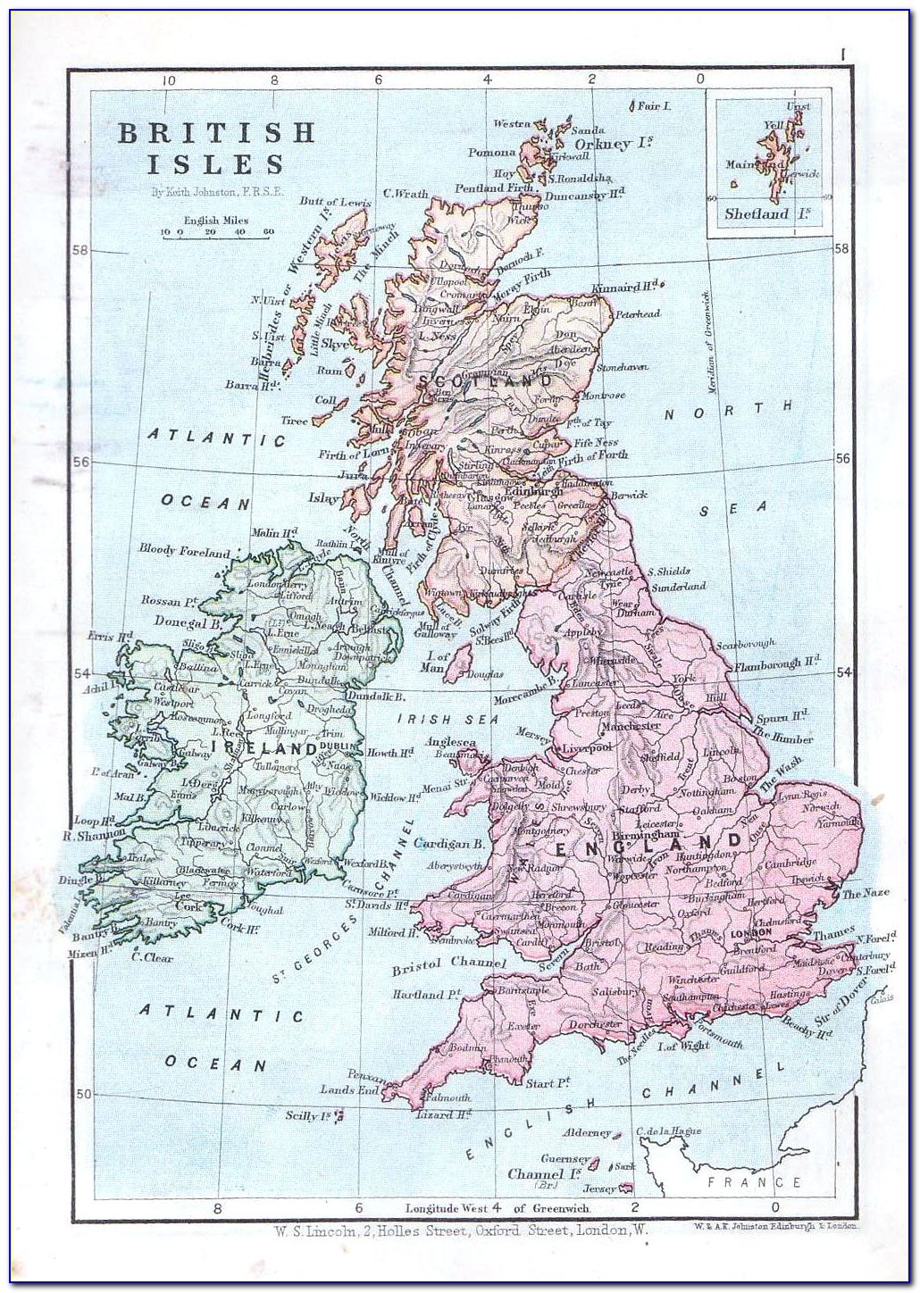 Map Of British Isles And Europe