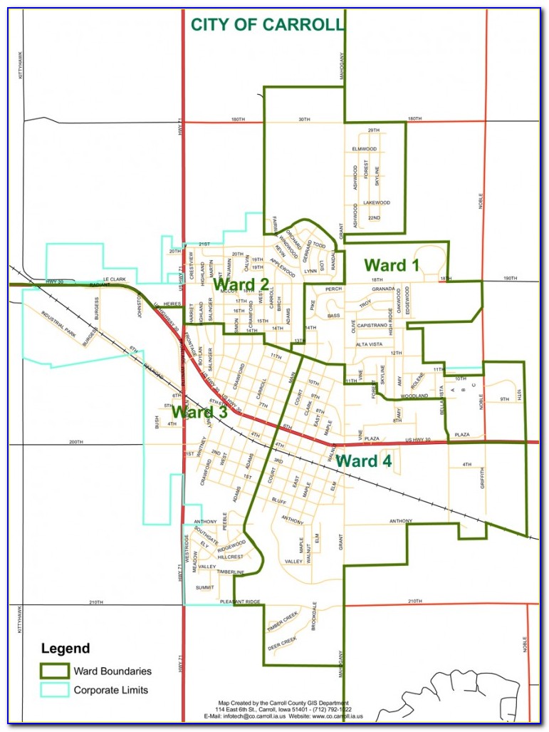 Map Of Carroll County Iowa