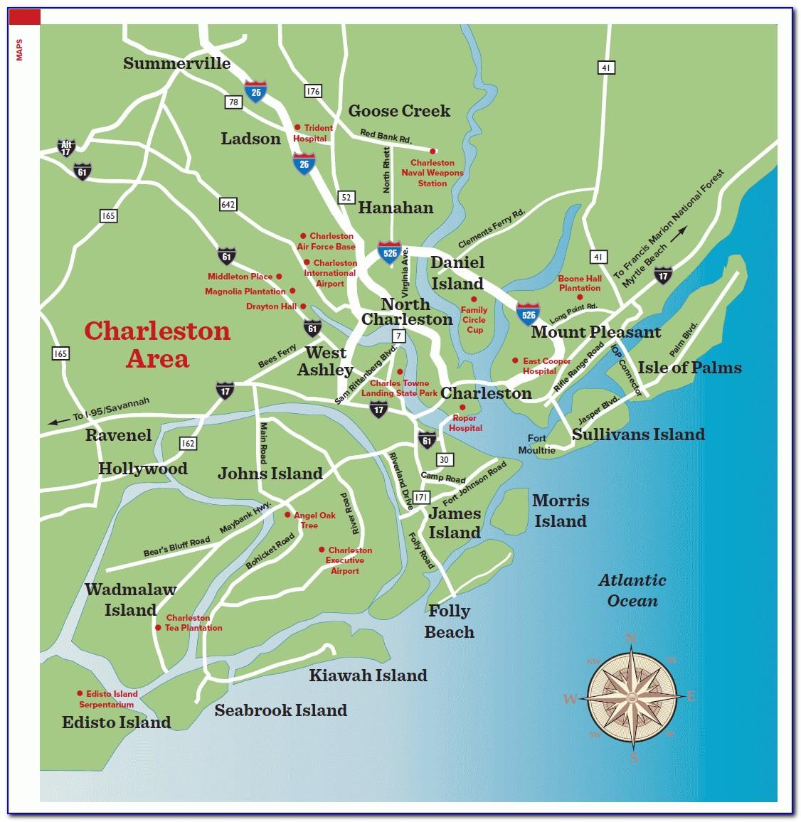 Map Of Charleston Sc Hotels