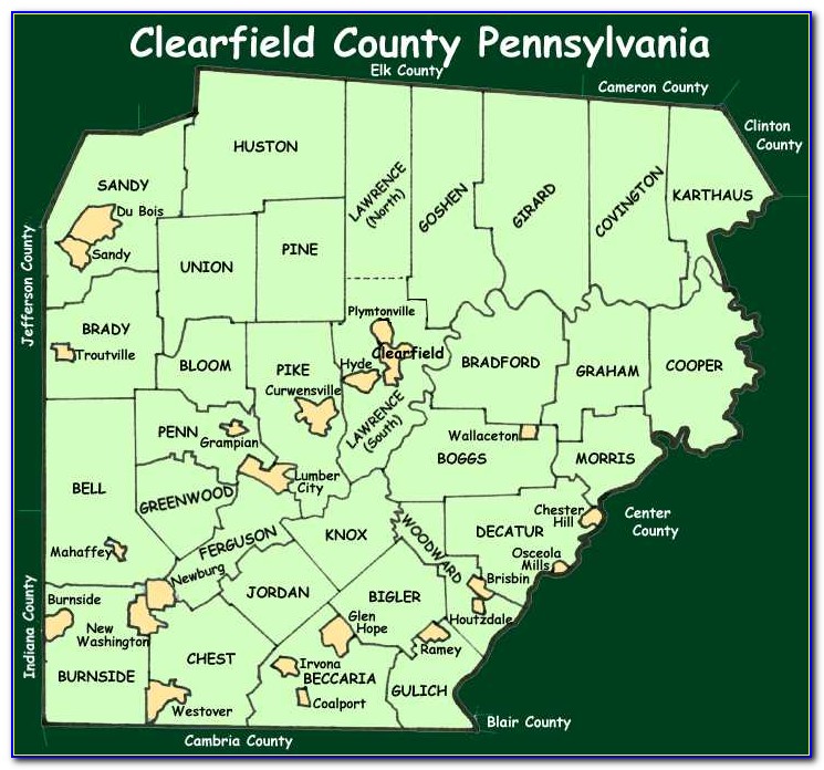 Map Of Clearfield Pa